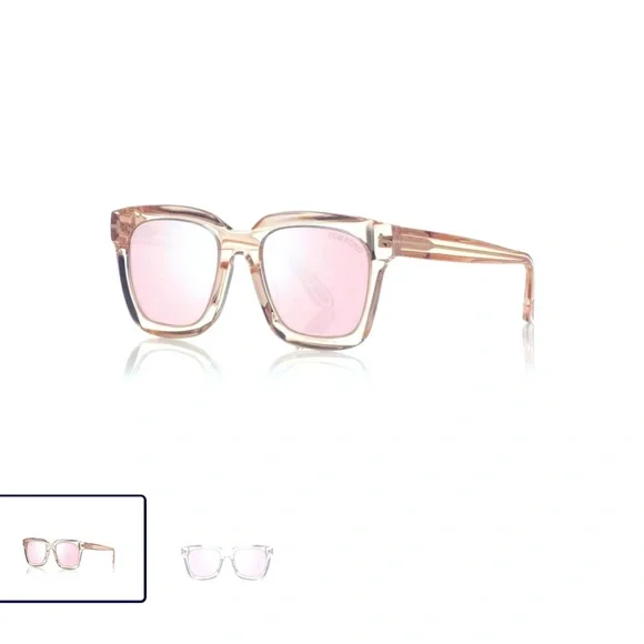 Crystal Pink Tom Ford Sari Sunglasses Tom Ford Sari TF690 72Z Sunglasses – GlassesNow main image 3